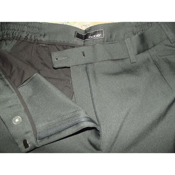 oobe Pants Womens Plus Size 28 x 31" Gray Flat Front straight leg Uniform Work - Picture 5 of 9